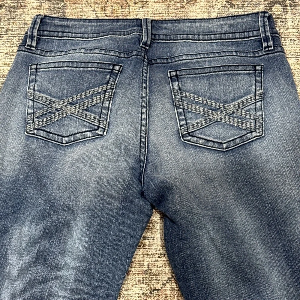 A.N.A Womens Jeans 28/6 Blue Straight Mid Rise Medium Wash Denim Solid 5 Pockets